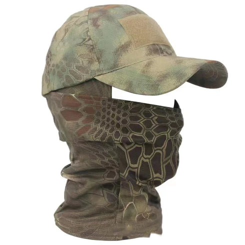 Tactical Balaclava Full Face Mask Set Men Summer Snapback Sun Hat Outdoor Hunting Camouflage Balaclava
